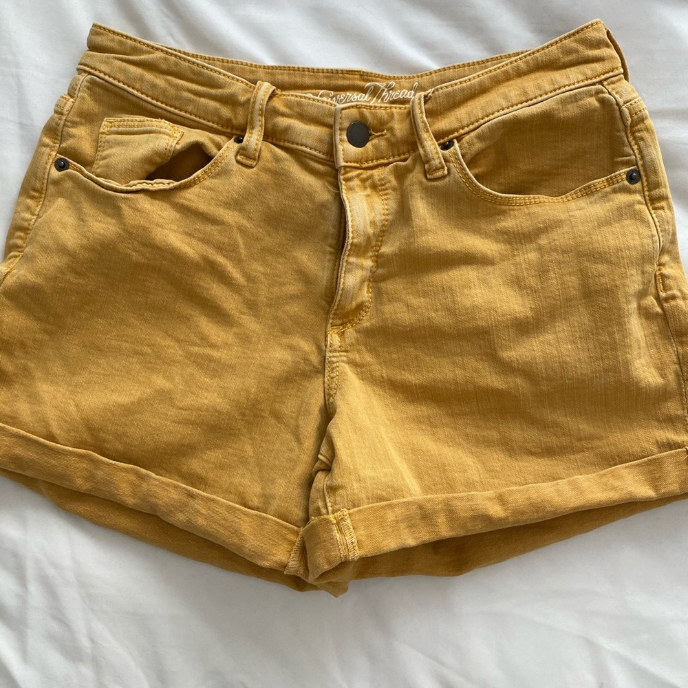 Universal thread yellow denim shorts